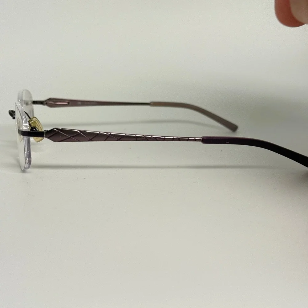 Airlock Love Always‎ Collection 01 135 Rimless Eyeglasses Frames Purple Brown